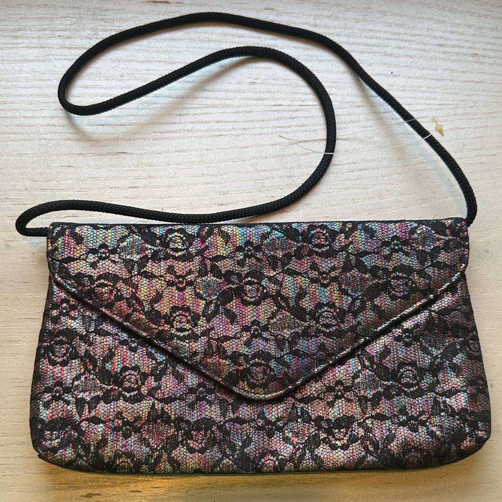 Elegant Black Beaded Handbag